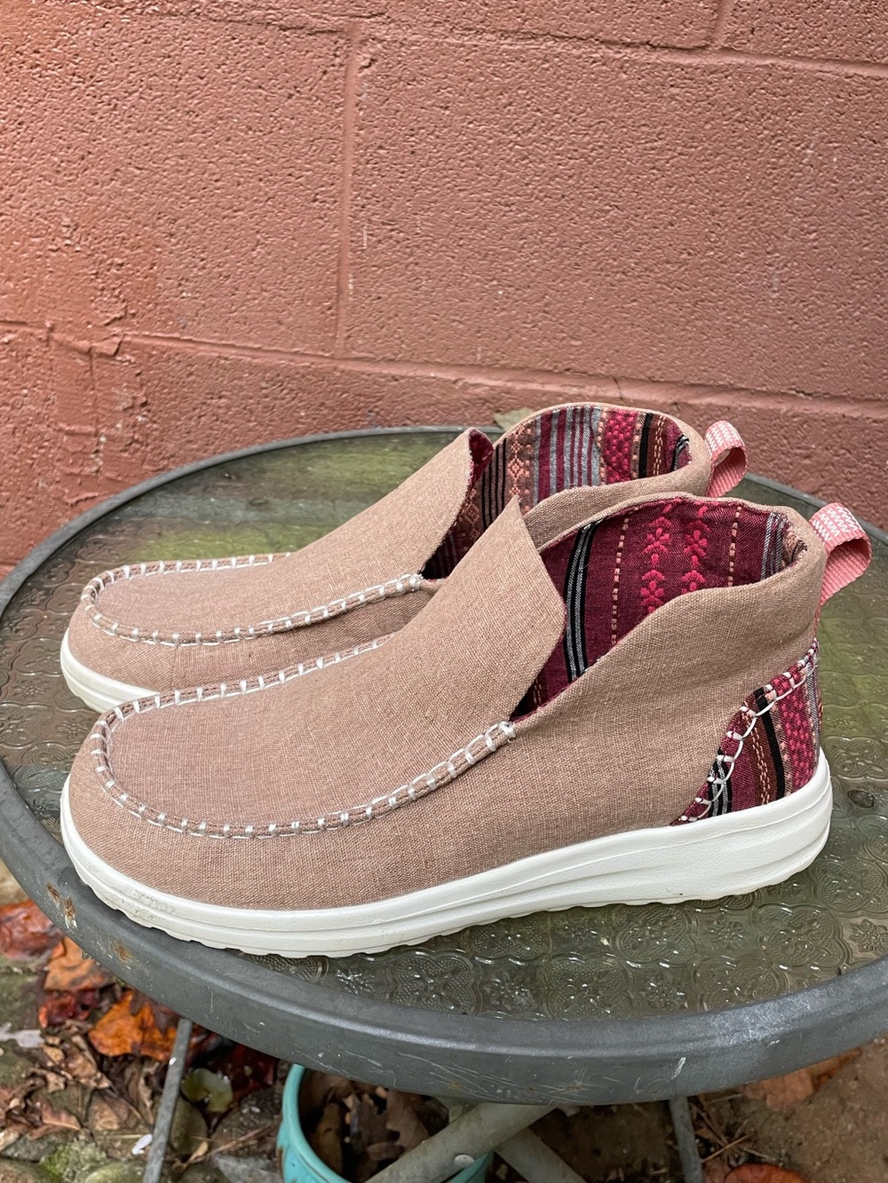 Hey Dude Denny Heavy Canvas Slip On Boots Size 10